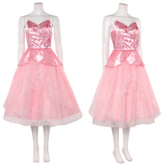 Wicked: For Good(2025) Glinda Robe à Bretelles Rose Cosplay Costume Ver.2