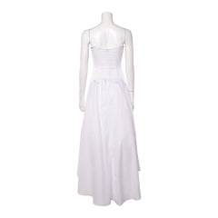 Wicked: For Good(2025) Glinda Robe Blanche sans Bretelles Cosplay Costume