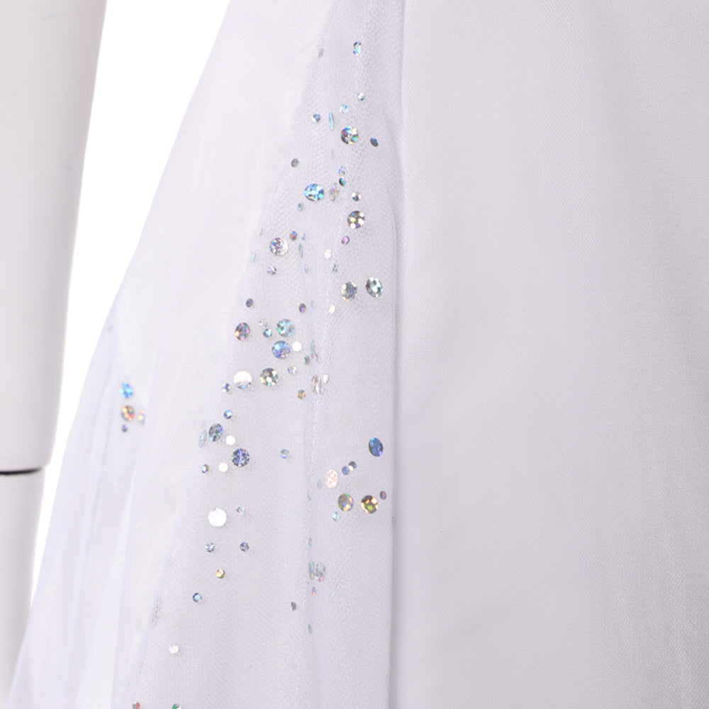 Wicked: For Good(2025) Glinda Robe Blanche sans Bretelles Cosplay Costume