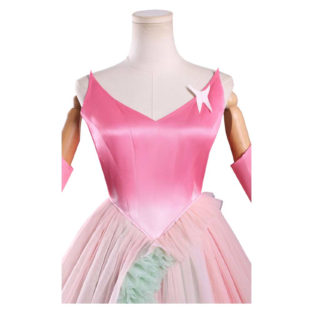 Wicked: For Good(2025) Glinda Robe de Célébration avec Volants Multiples Cosplay Costume