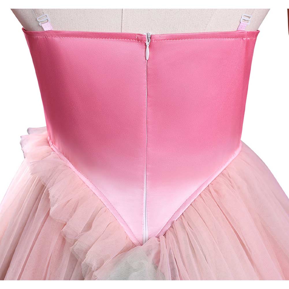 Wicked: For Good(2025) Glinda Robe de Célébration avec Volants Multiples Cosplay Costume