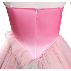 Wicked: For Good(2025) Glinda Robe de Célébration avec Volants Multiples Cosplay Costume