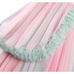 Wicked: For Good(2025) Glinda Robe de Célébration avec Volants Multiples Cosplay Costume