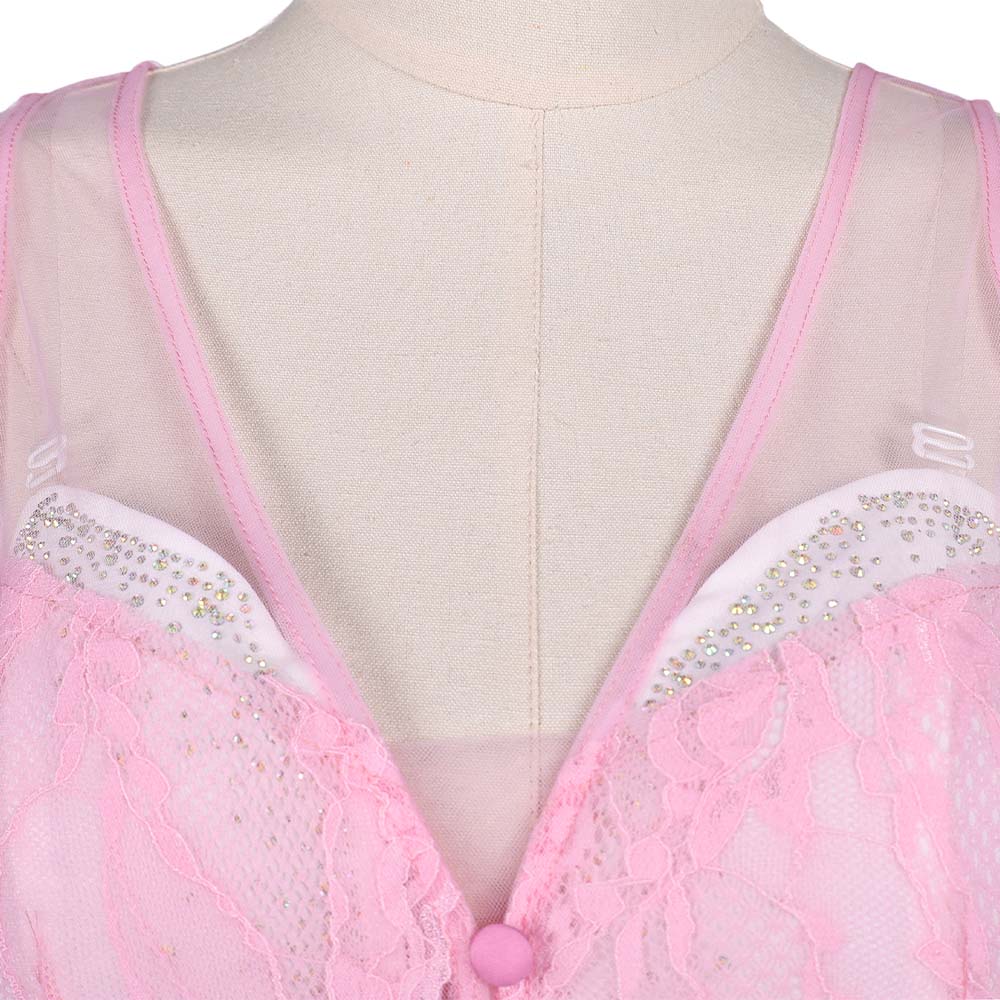 Wicked: For Good(2025) Glinda Robe en Tulle Rose Cosplay Costume