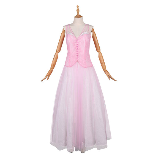 Wicked: For Good(2025) Glinda Robe en Tulle Rose Cosplay Costume