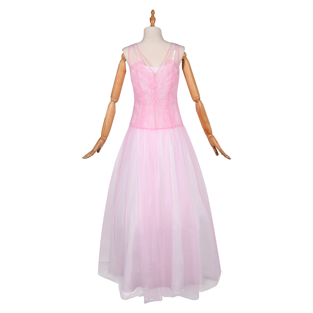 Wicked: For Good(2025) Glinda Robe en Tulle Rose Cosplay Costume