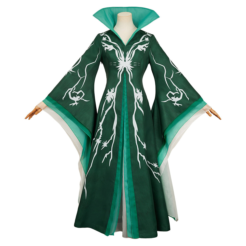 Wicked: For Good(2025) Madame Morrible Tenue Verte Cosplay Costume
