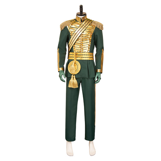 Wicked: For Good(2025) Prince Fiyero Tenue Verte et Or Cosplay Costume