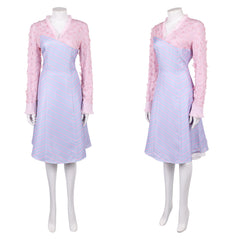 Wicked: For Good(2025) Robe à Rayures Roses et Violettes Cosplay Costume