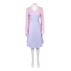Wicked: For Good(2025) Robe à Rayures Roses et Violettes Cosplay Costume