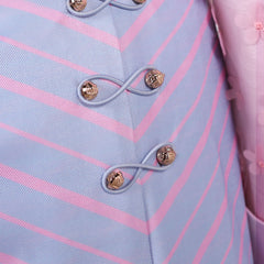 Wicked: For Good(2025) Robe à Rayures Roses et Violettes Cosplay Costume