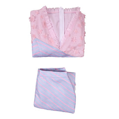 Wicked: For Good(2025) Robe à Rayures Roses et Violettes Cosplay Costume