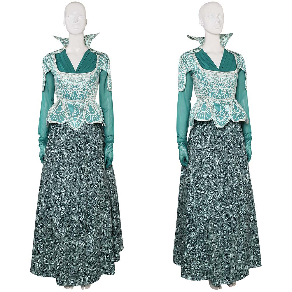 Wicked(2024) Madame Morrible Robe Verte Cosplay Costume