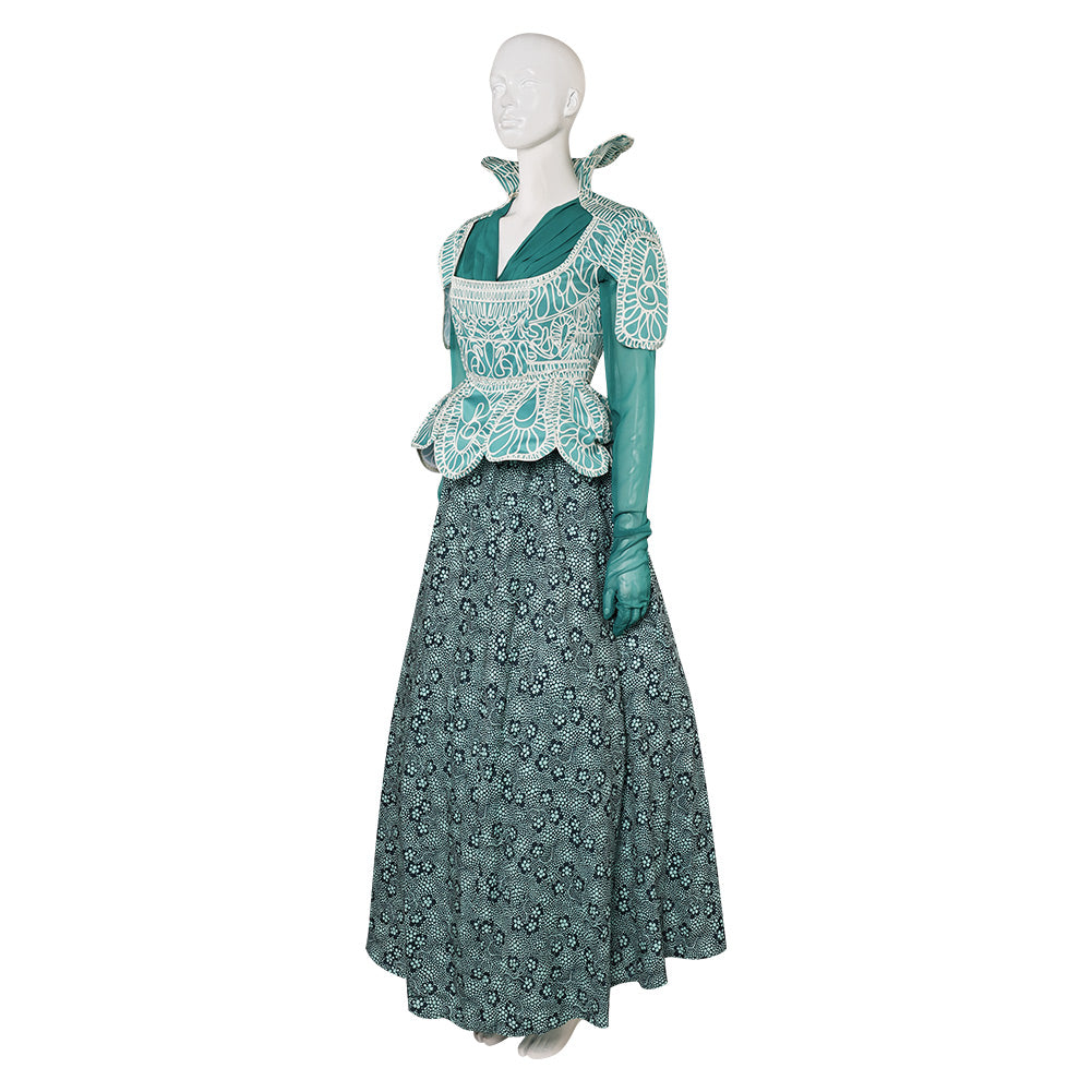 Wicked(2024) Madame Morrible Robe Verte Cosplay Costume