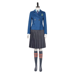 Wicked(2024) Uniforme Scolaire Bleu Cosplay Costume