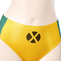 X-Men Rogue Maillot de Bain Bikini Jaune Sexy Cosplay Costume