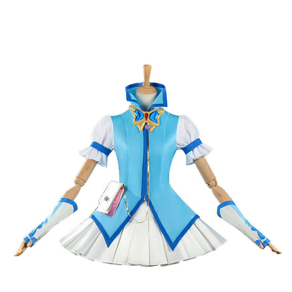 Yes! Pretty Cure 5 Minazuki Karen Robe Bleue et Blanche Cosplay Costume