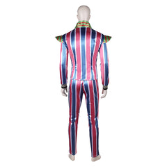 Ziggy Stardust David Bowie Tenue Rayé Bleu et Rose 1970s Costume Vintage