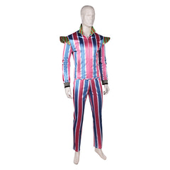 Ziggy Stardust David Bowie Tenue Rayé Bleu et Rose 1970s Costume Vintage