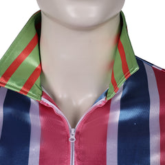 Ziggy Stardust David Bowie Tenue Rayé Bleu et Rose 1970s Costume Vintage