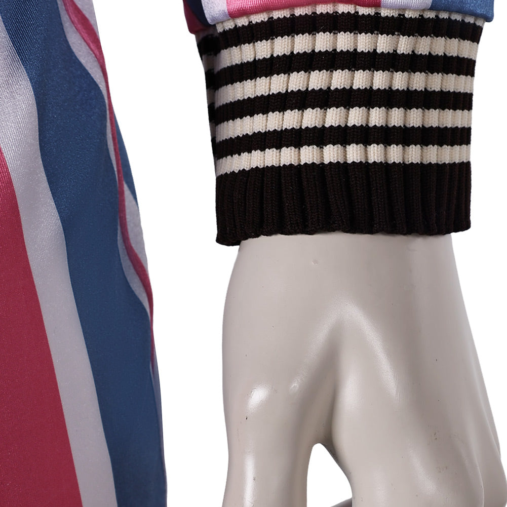 Ziggy Stardust David Bowie Tenue Rayé Bleu et Rose 1970s Costume Vintage