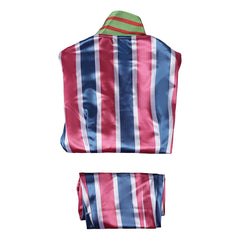 Ziggy Stardust David Bowie Tenue Rayé Bleu et Rose 1970s Costume Vintage