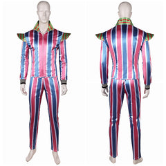 Ziggy Stardust David Bowie Tenue Rayé Bleu et Rose 1970s Costume Vintage