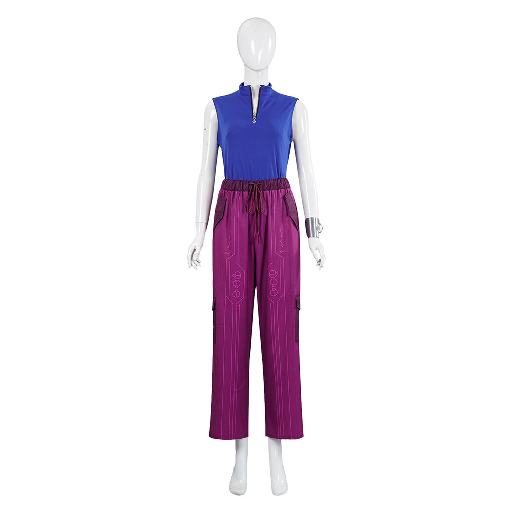 Zombies 4(2025) Addison Tenue Bleue et Violette Cosplay Costume
