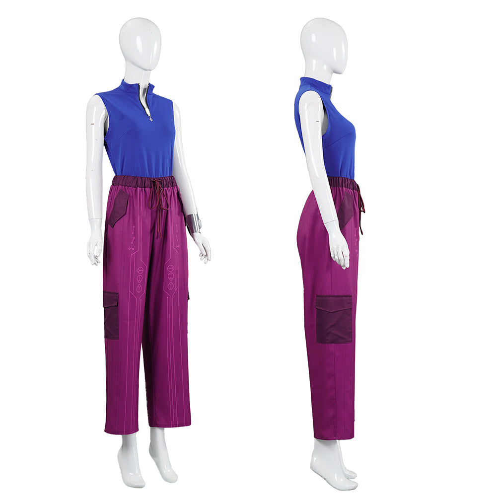 Zombies 4(2025) Addison Tenue Bleue et Violette Cosplay Costume