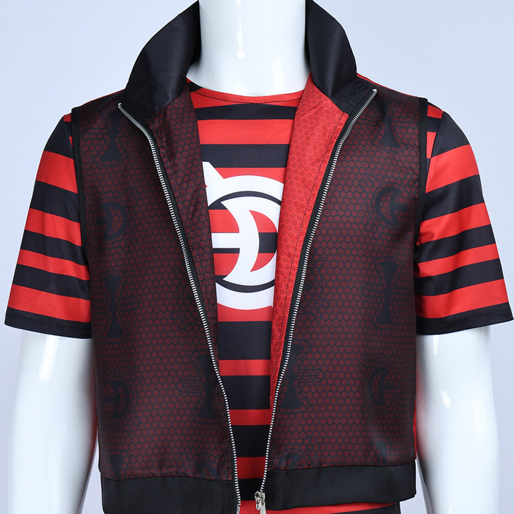 Zombies 4(2025) Victor Tenue Rouge et Noire Cosplay Costume