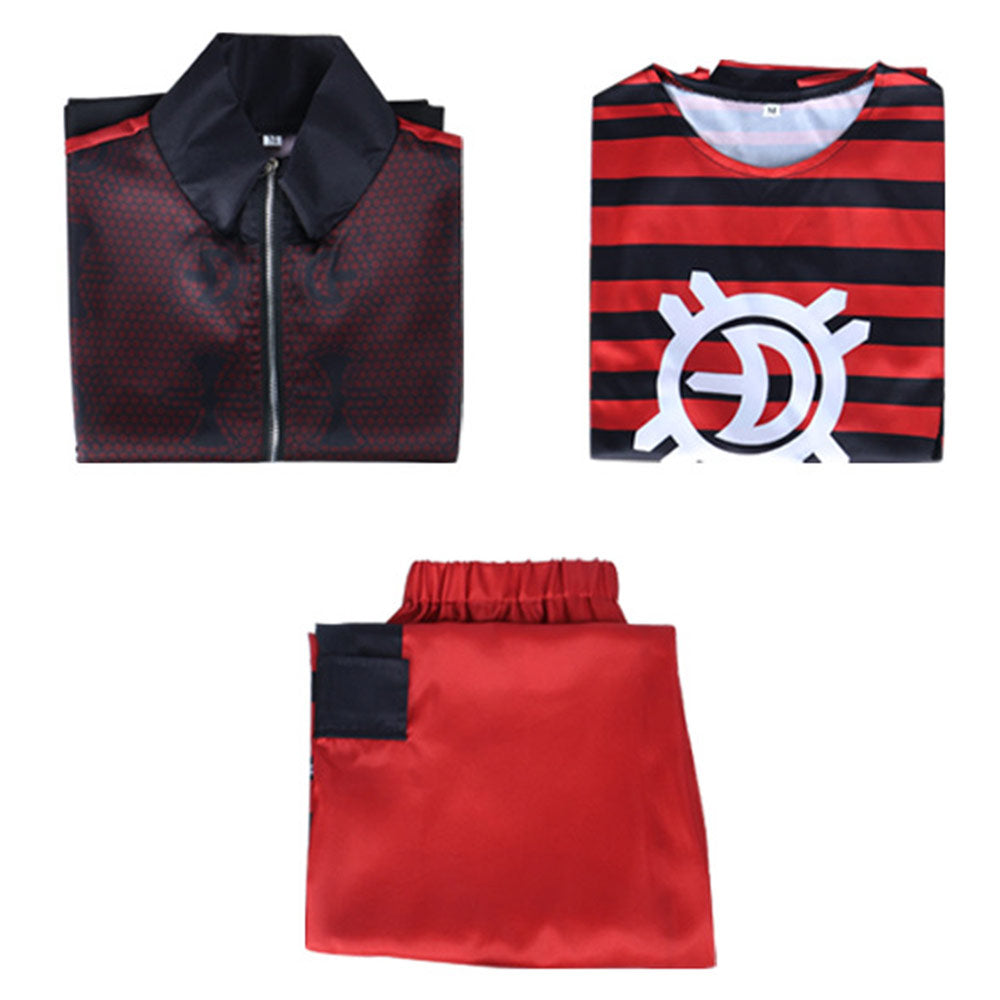 Zombies 4(2025) Victor Tenue Rouge et Noire Cosplay Costume