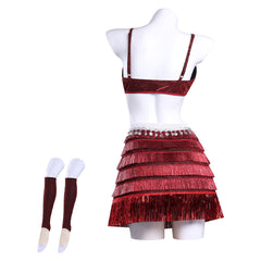 Zootopia 2(2025) Gazelle Tenue Rouge à Paillettes Cosplay Costume