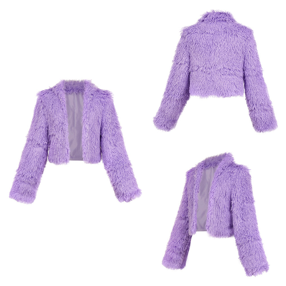 Zootopia 2(2025) Gazelle Veste en Peluche Violet Cosplay Costume