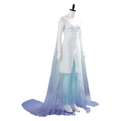 La Reine des Neiges 2 Frozen 2 Elsa Ahtohallan Robe Blanche Cosplay Costume