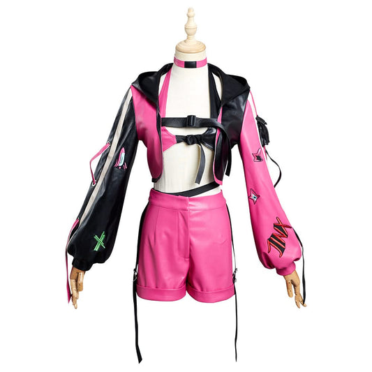 LOL League of Legends Jinx Violence Lolita Cosplay Costume