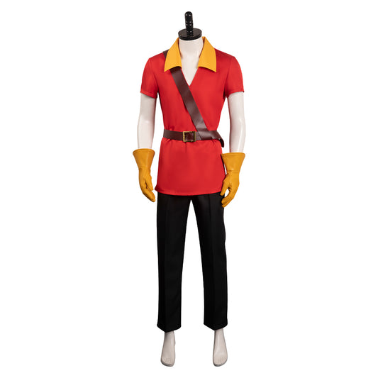 La Belle et la Bête Gaston Rouge Uniform Cosplay Costume Carnaval