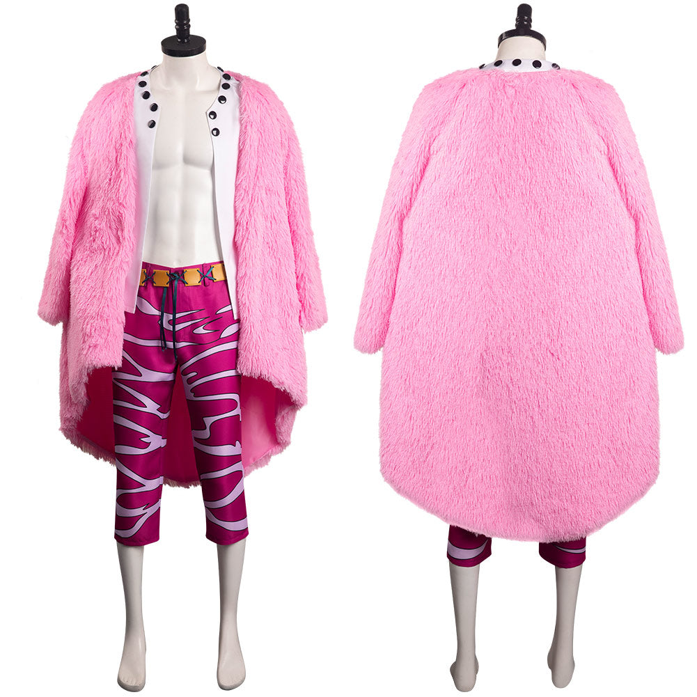 Anime One Piece Donquixote Doflamingo Uniform Cosplay Costume Carnaval