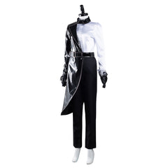 Cruella Film 2021 Emma Stone Cruella Tenue Noire et Blanche Cosplay Costume