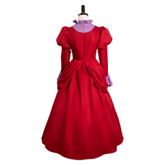 Film Cendrillon Lady Tremaine Rouge Robe Ensemble Cosplay Costume