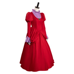 Film Cendrillon Lady Tremaine Rouge Robe Ensemble Cosplay Costume