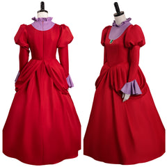 Film Cendrillon Lady Tremaine Rouge Robe Ensemble Cosplay Costume