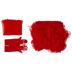 Adulte Beetlejuice Beetle Juice Lydia Mariée Rouge Robe Cosplay Costume Ver.A