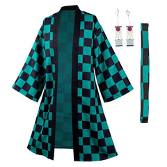 Les Rôdeurs de la Nuit Long Cape avec Boucle d'Oeille et Ceinture Cosplay Costume