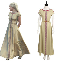 House of the Dragon 2022 Princess Jeune Rhaenyra Targaryen Robe Vintage Cosplay Costume Médiéval