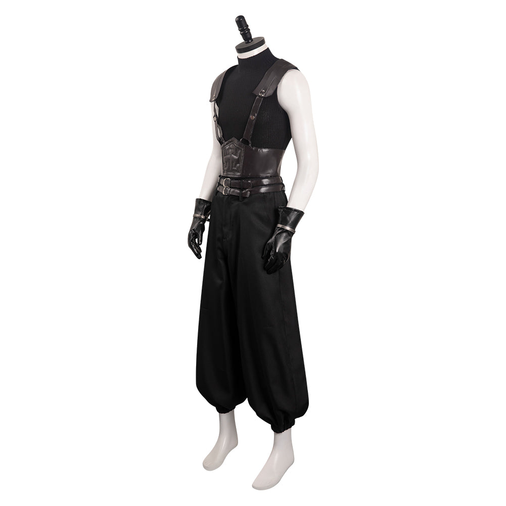 Crisis Core Final Fantasy VII Reunion Zack Uniform Noir Cosplay Costume