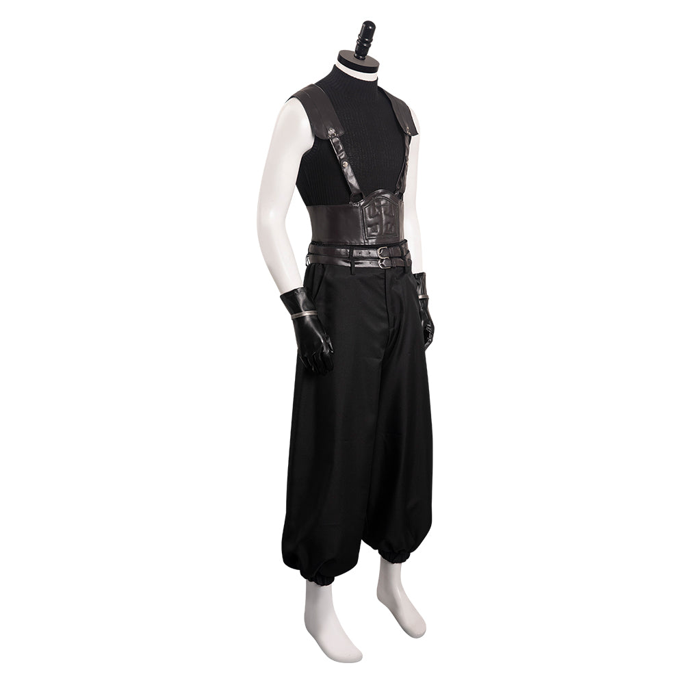 Crisis Core Final Fantasy VII Reunion Zack Uniform Noir Cosplay Costume