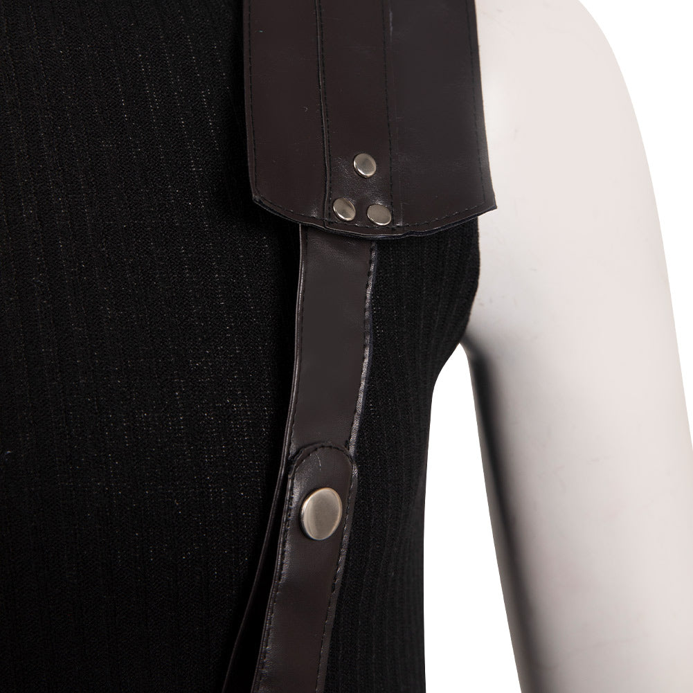 Crisis Core Final Fantasy VII Reunion Zack Uniform Noir Cosplay Costume