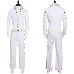 2022 Elvis Aron Presley Tenue Blanche Cosplay Costume