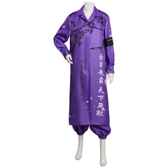 Japanais Bosozoku Kimono Manteau Violet Pant Cosplay Costume Halloween Carnival