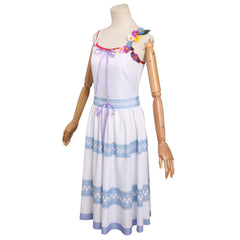 Crisis Core Final Fantasy VII Aerith Gainsborough Robe Blanc Cosplay Costume